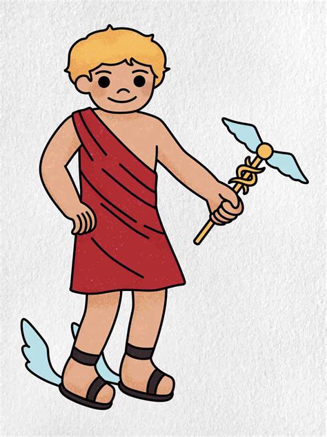 hermes drawing color|hermes symbol drawing.